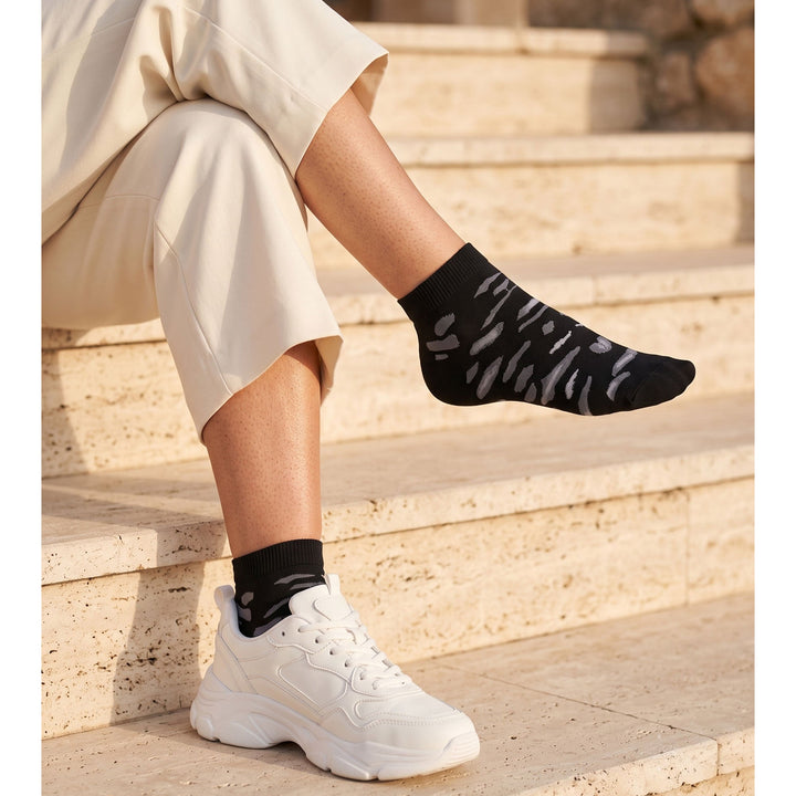 Louluu Leopard Sneaker Socks | Fashiontight UK