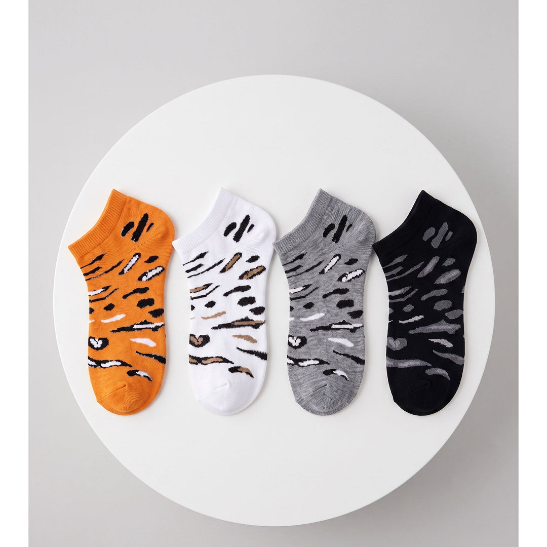 Louluu Leopard Sneaker Socks | Fashiontight UK