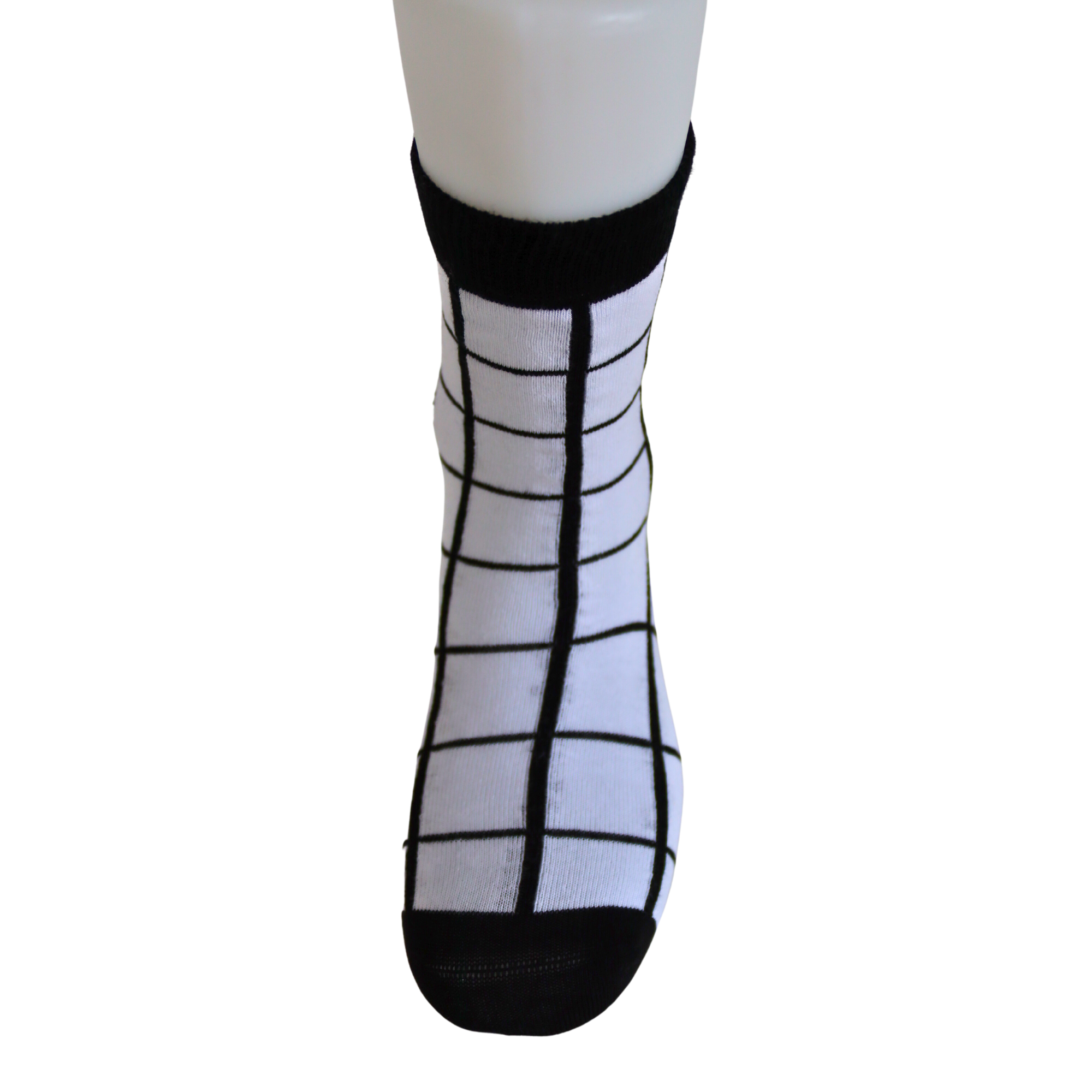 Louluu Women Black Stripe White Colour Tennis Socks