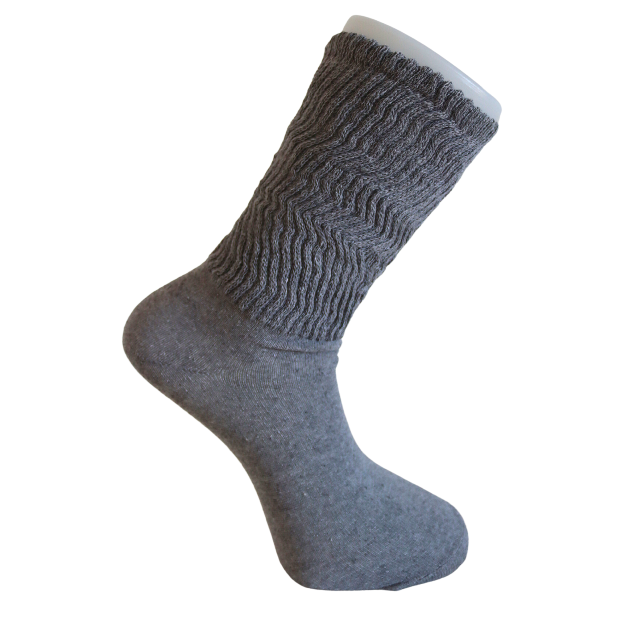 Louluu Women Grey Colour Slouch Socks