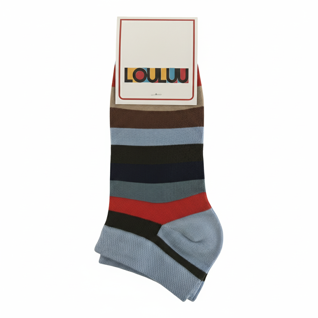 Louluu unisex cotton low cut socks — folded flat lay