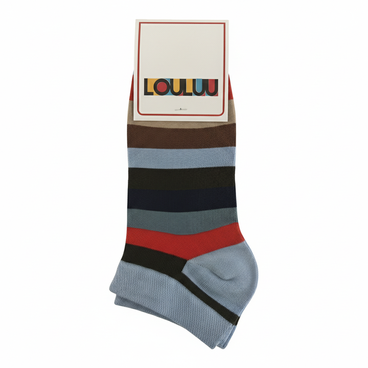 Louluu unisex cotton low cut socks — folded flat lay
