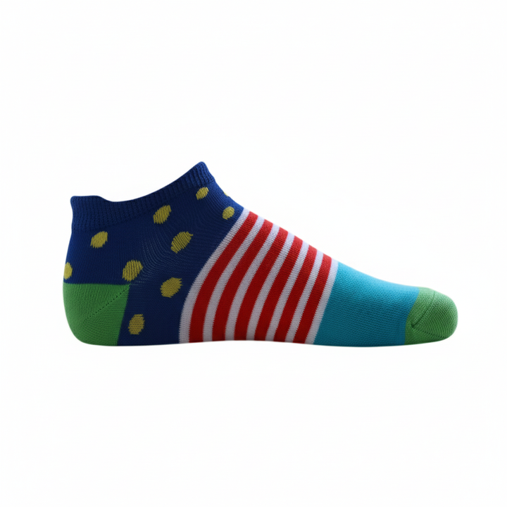 Louluu unisex cotton Dot low cut socks — side profile view, breathable &amp; comfortable | Louluu