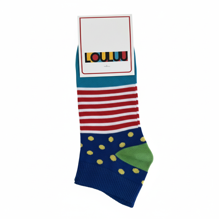 Louluu unisex cotton low cut socks — folded flat lay
