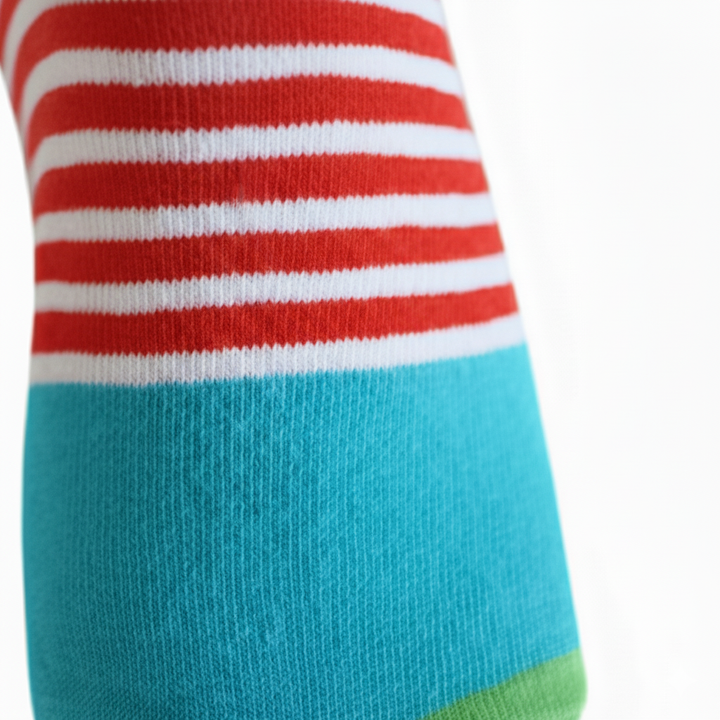 Louluu unisex cotton low cut socks close-up of toe and heel detail — soft &amp; durable fabric