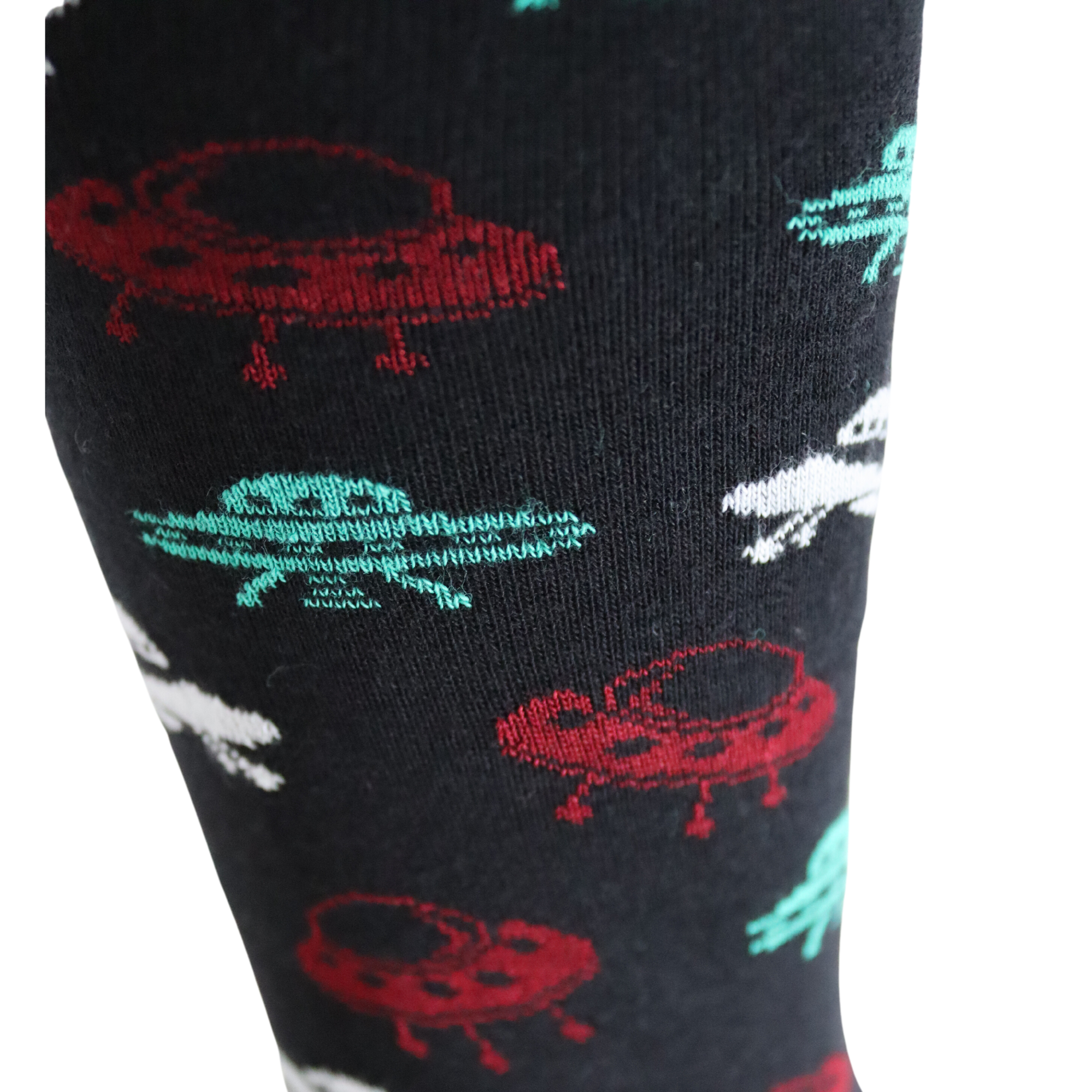 Louluu Men UFO Black Colour Crew Socks