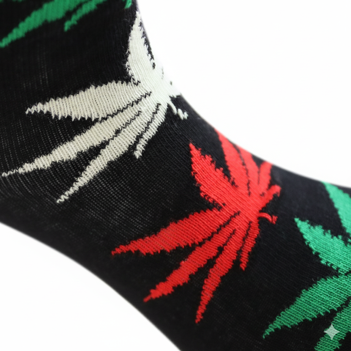 Louluu unisex cotton crew socks close-up of toe and heel detail — soft &amp; durable fabric
