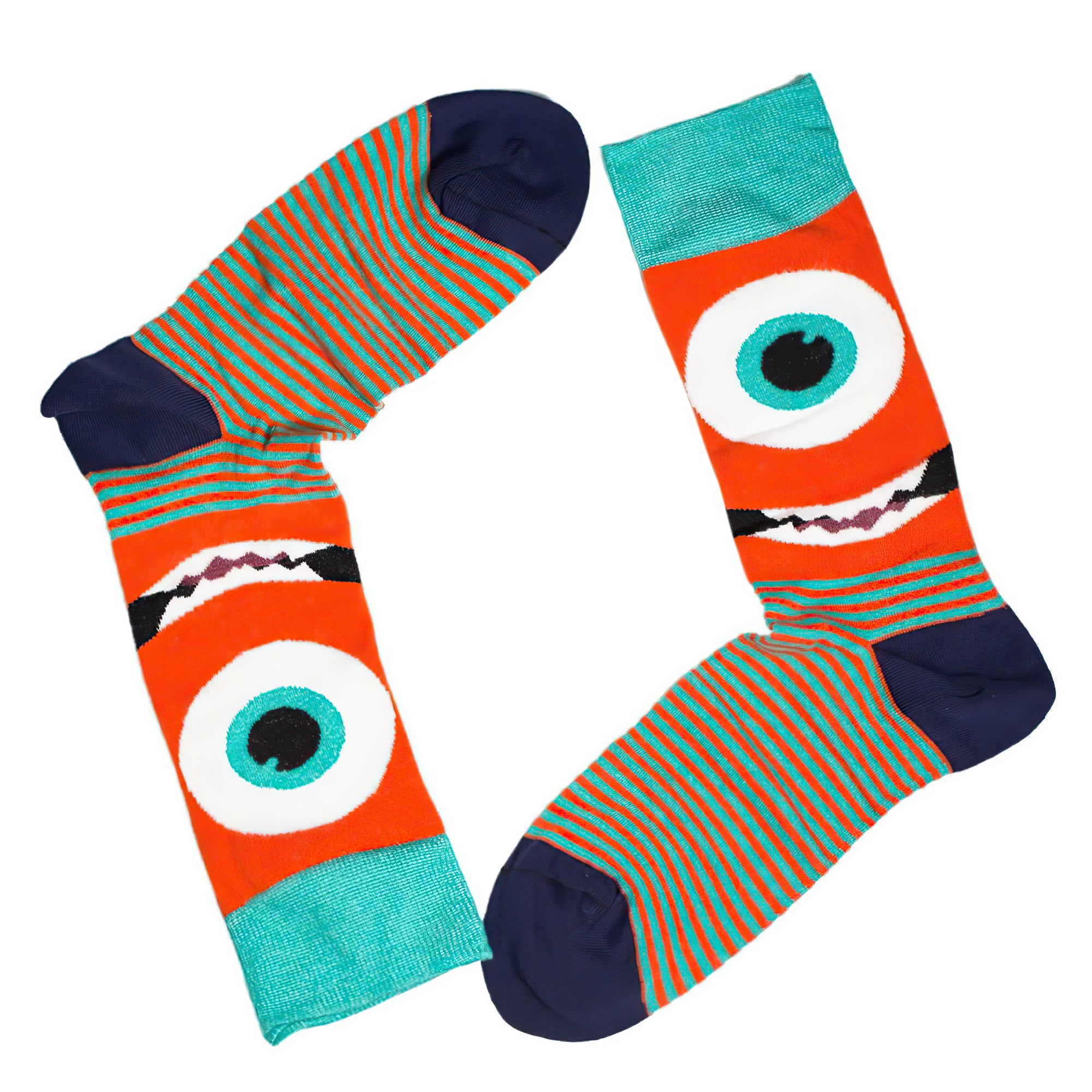 Louluu Men Monster Multi Colour Crew Socks