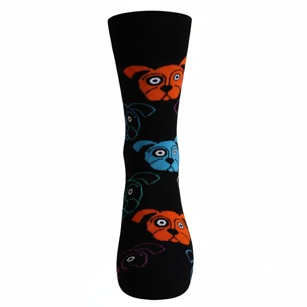 Louluu unisex cotton crew socks — folded flat lay