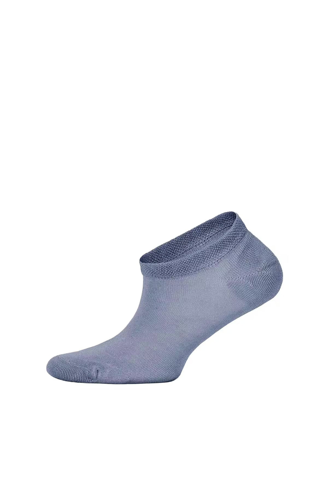 Louluu men's bamboo Grey sneaker socks — side profile view, breathable & comfortable | Louluu