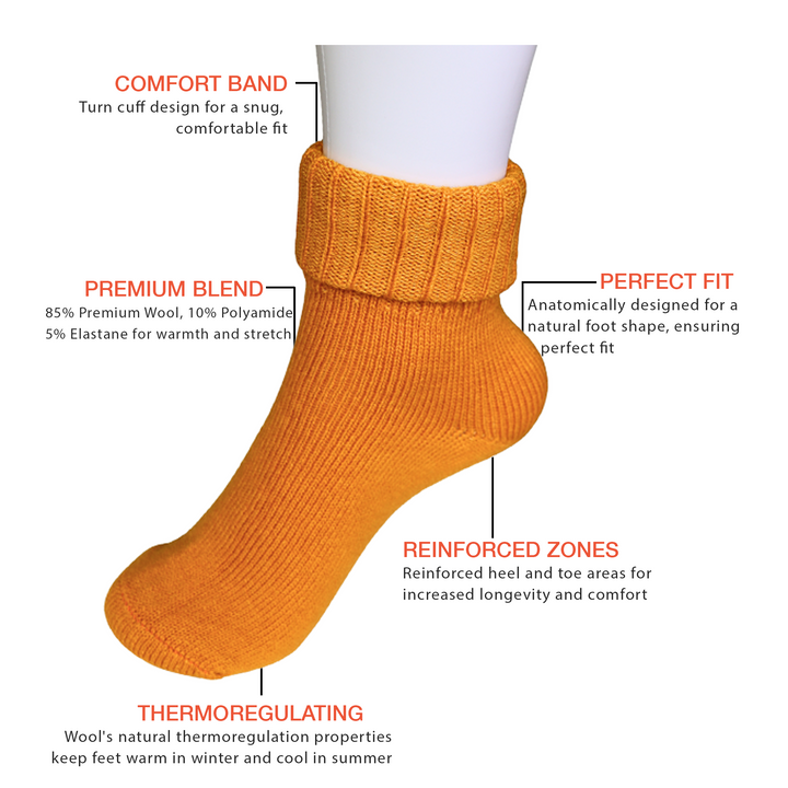 Louluu unisex wool ankle socks — top-down flat lay