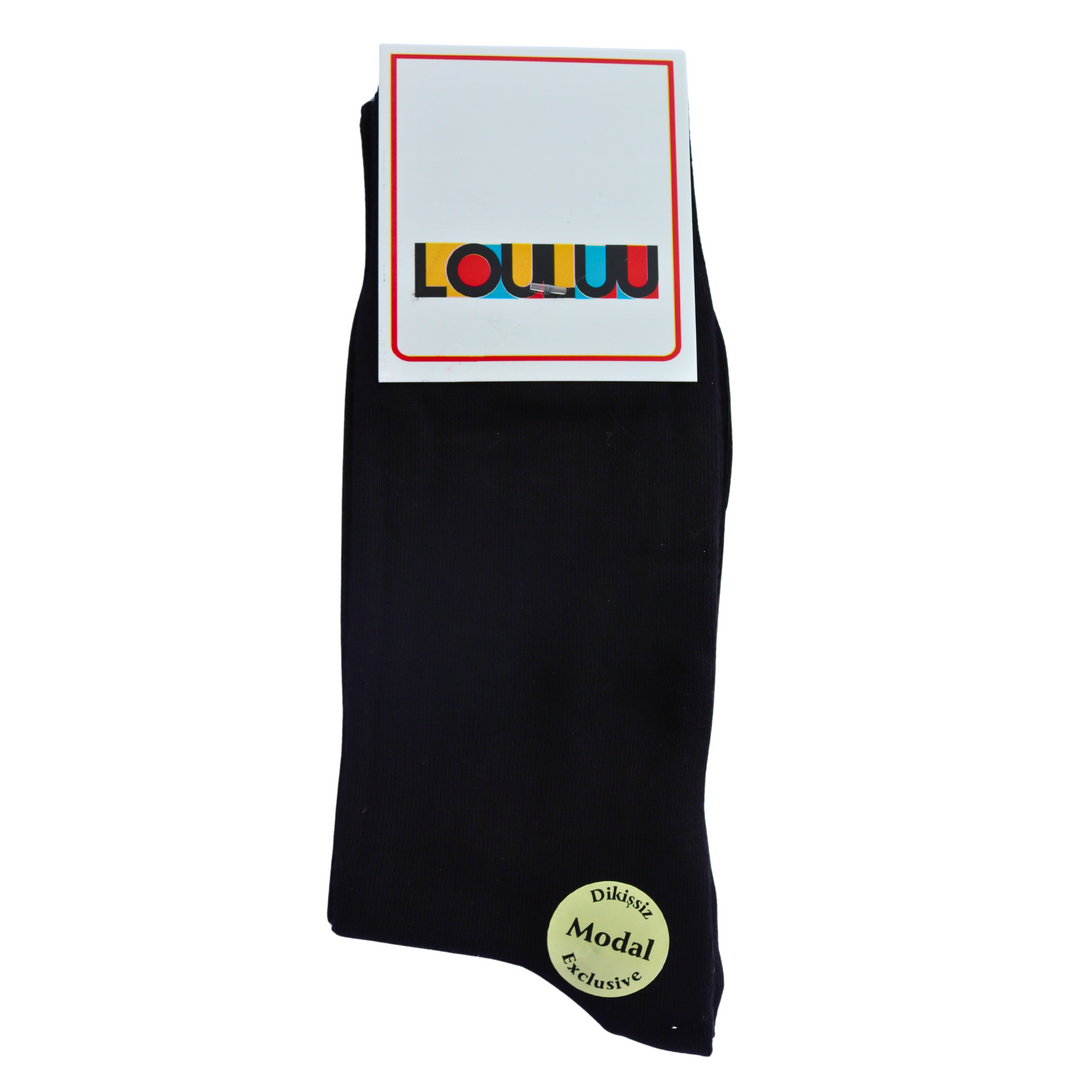 Louluu Men Black Colour Bamboo Socks