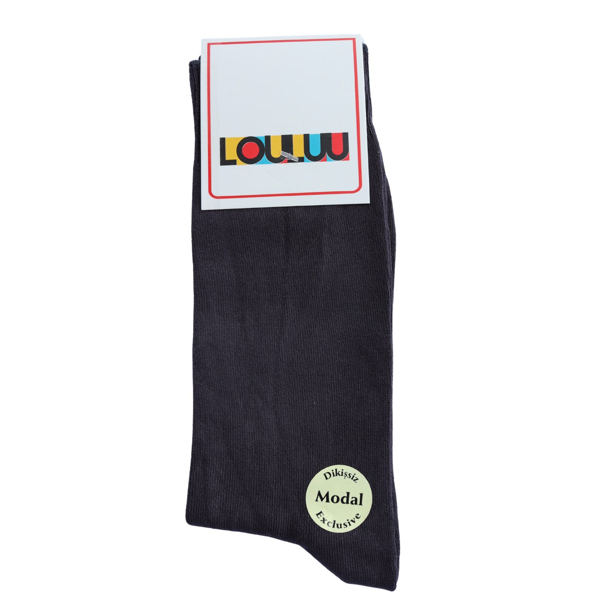 Louluu Men Smoke Grey Colour Bamboo Socks