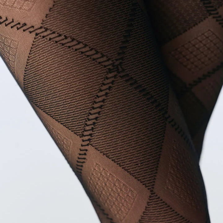 Penti Diamond Checked Argyle Sheer Fashion Tights – Pattern Detail | Argyle Tights UK