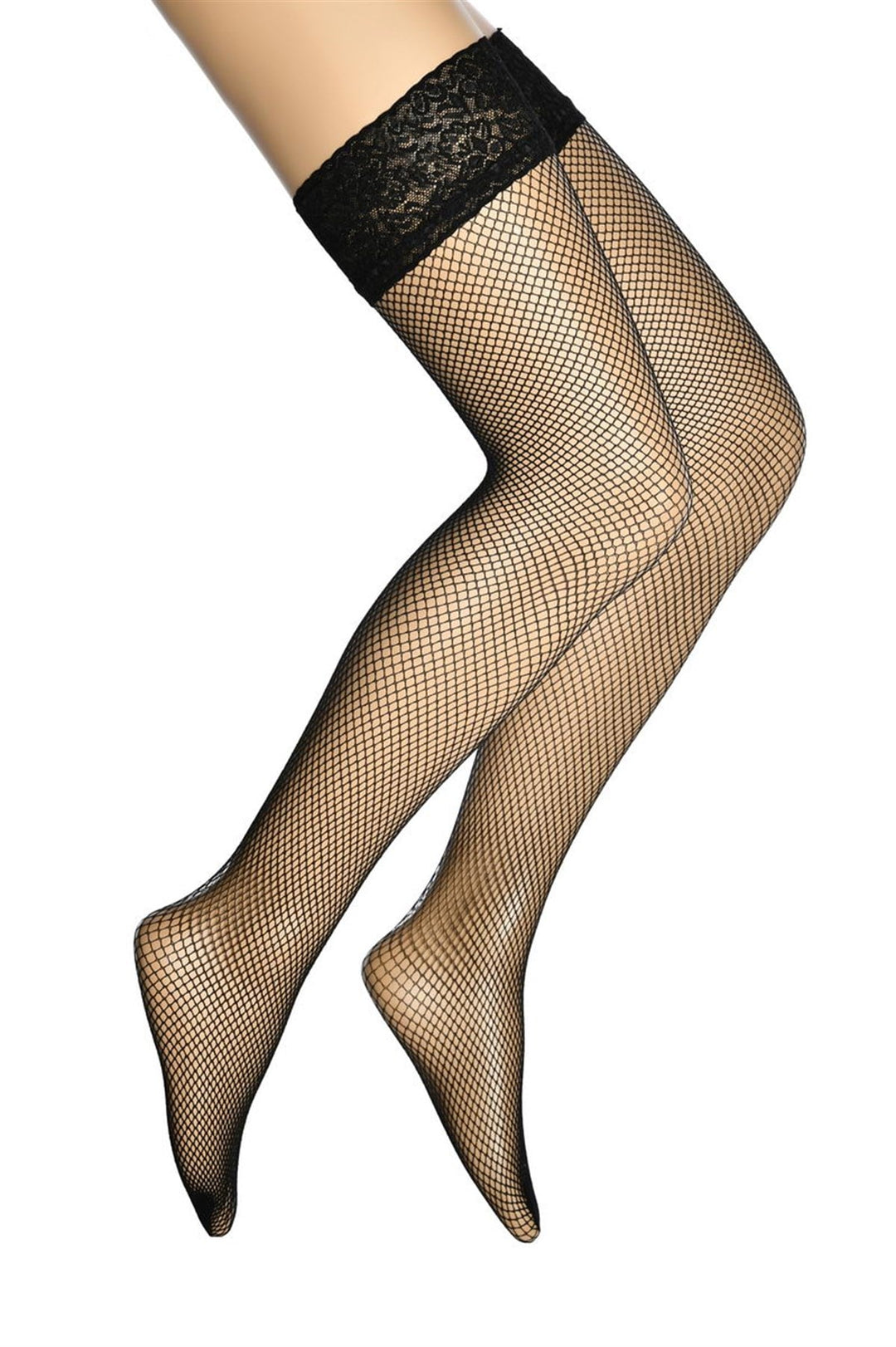 Dore Lace Top Fishnet Hold-Ups