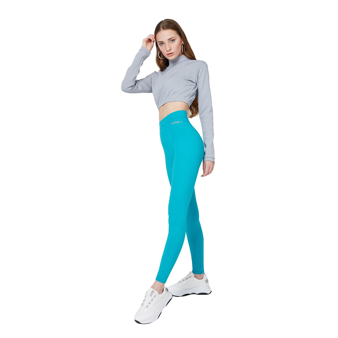 Fashiontight Blue Classic High Waisted Leggings - view 2