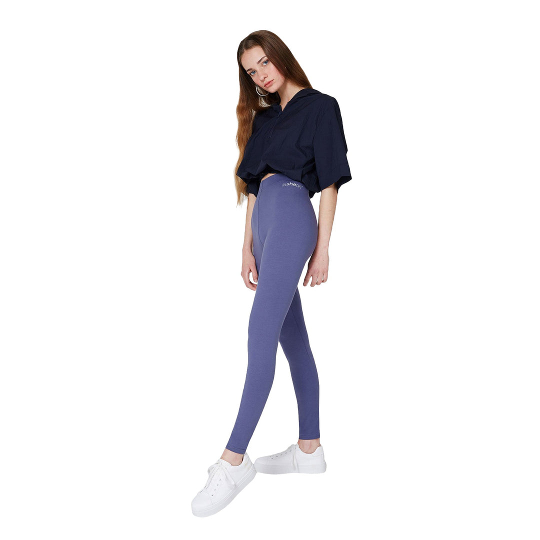 Fashiontight Purple Basic High Waisted Leggings - view 2