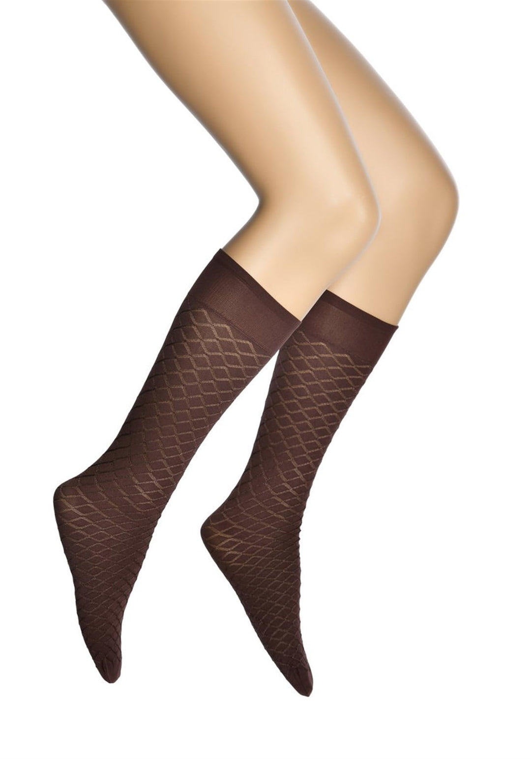 Dore Emerald Motif Micro Knee Highs