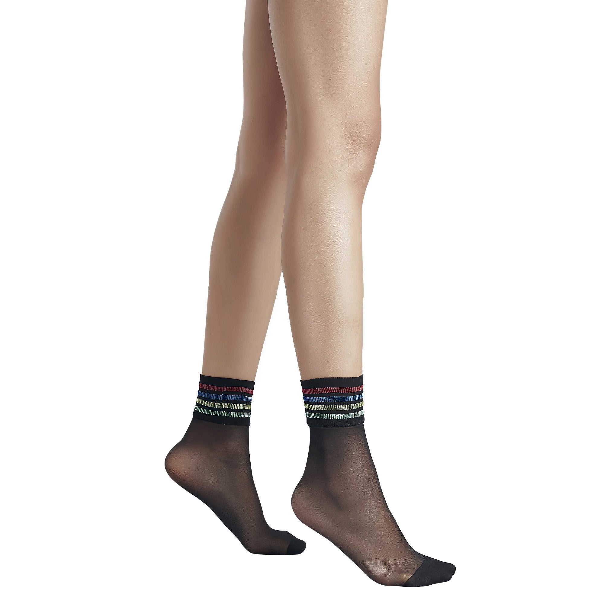 Penti Rainbow Stripe Fashion Ankle Highs - fashiontight.uk