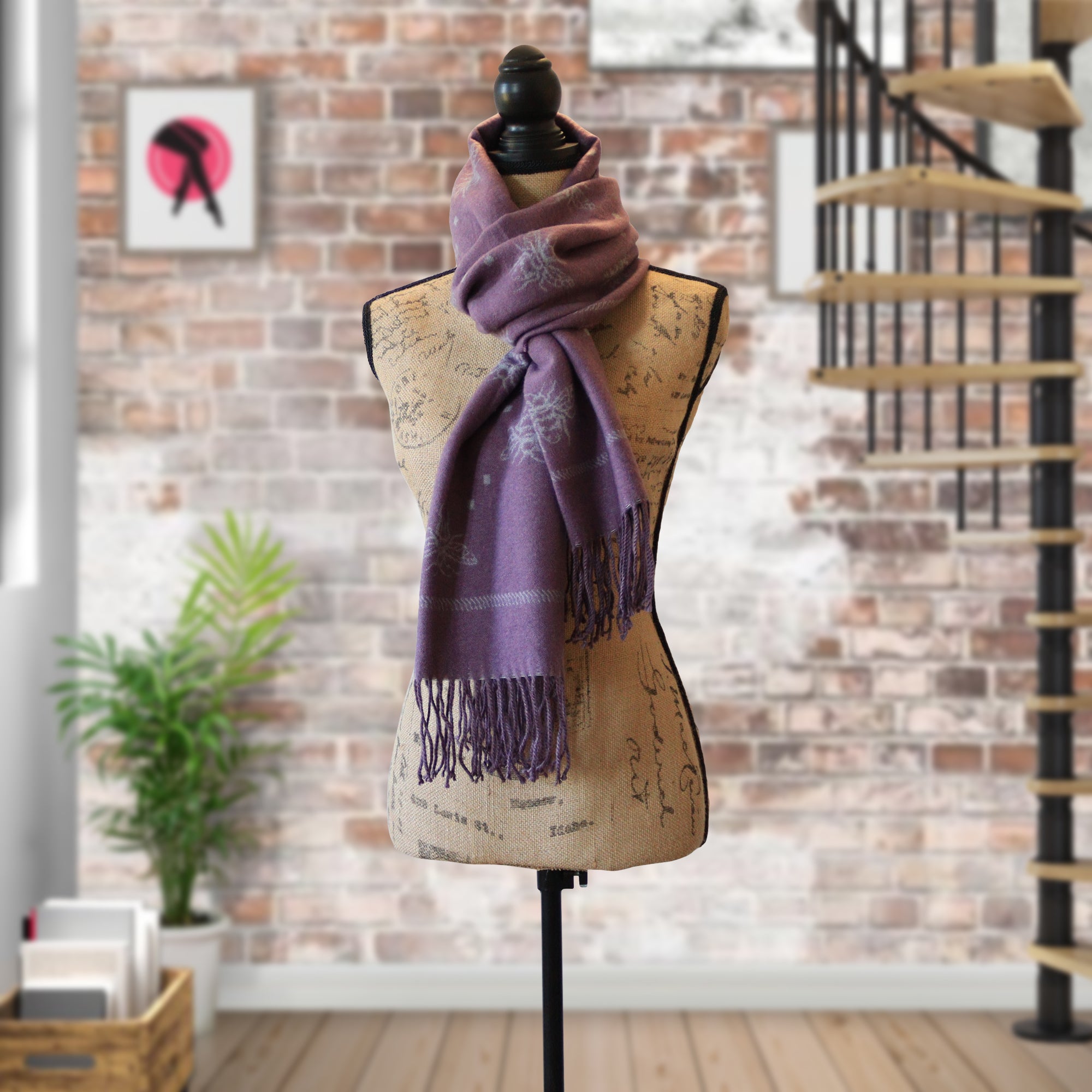 Fly Design Feel Cashmere Reversible Shawls