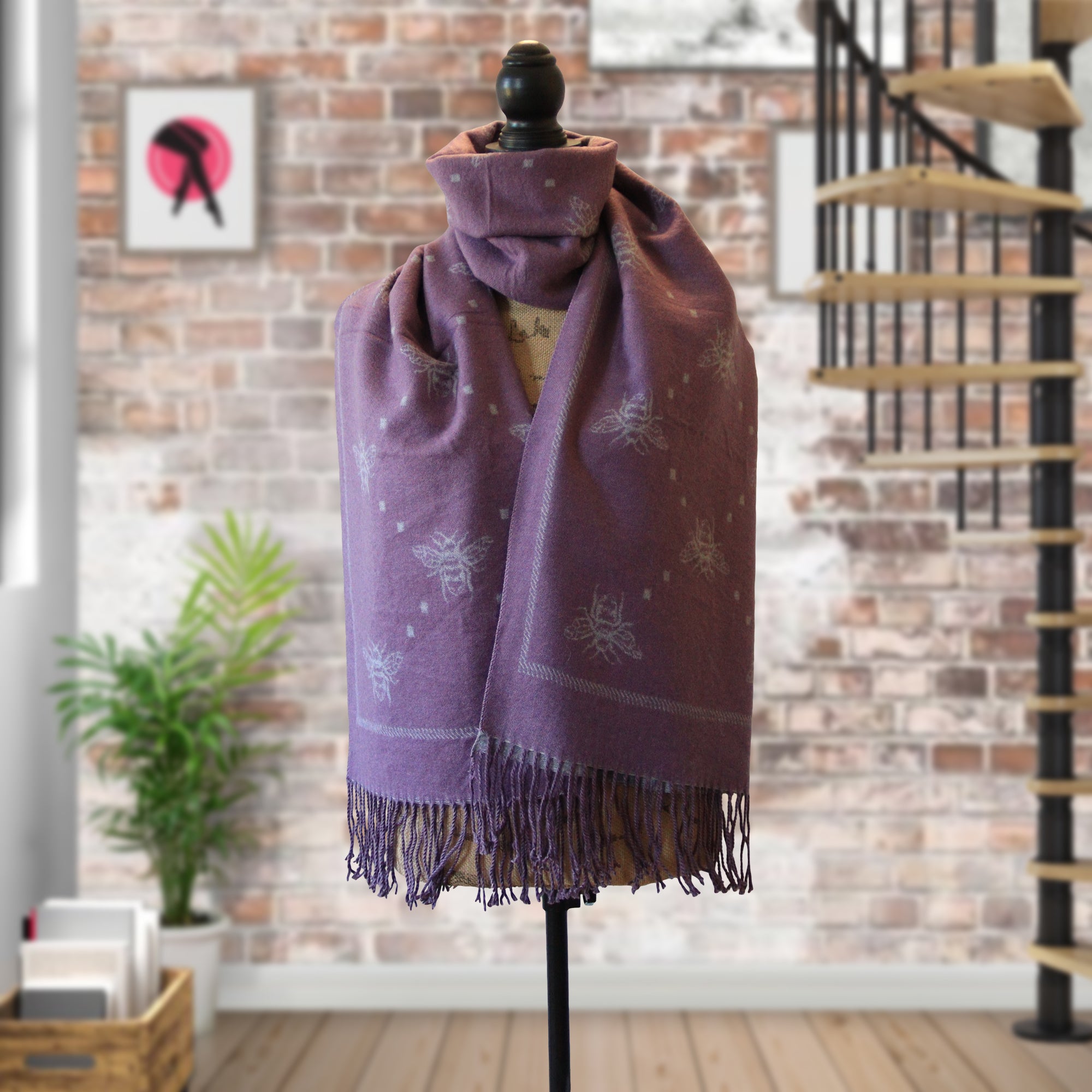 Fly Design Feel Cashmere Reversible Shawls
