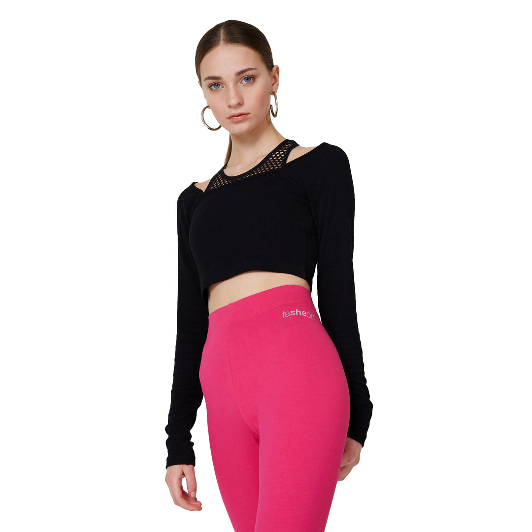 FashionTight Pink Basic High Waisted Leggings