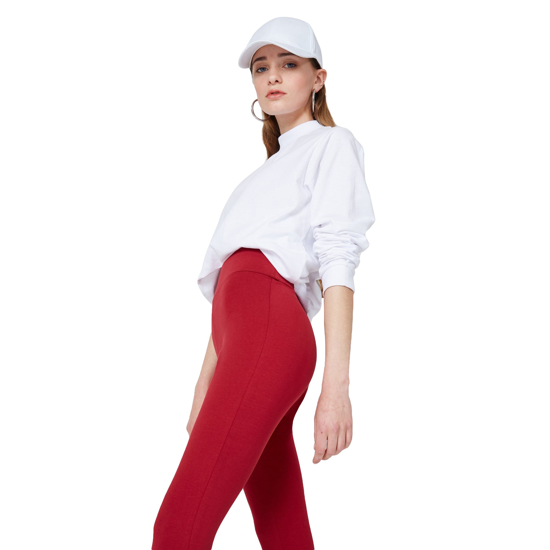 FashionTight Red Classic High Waisted Leggings