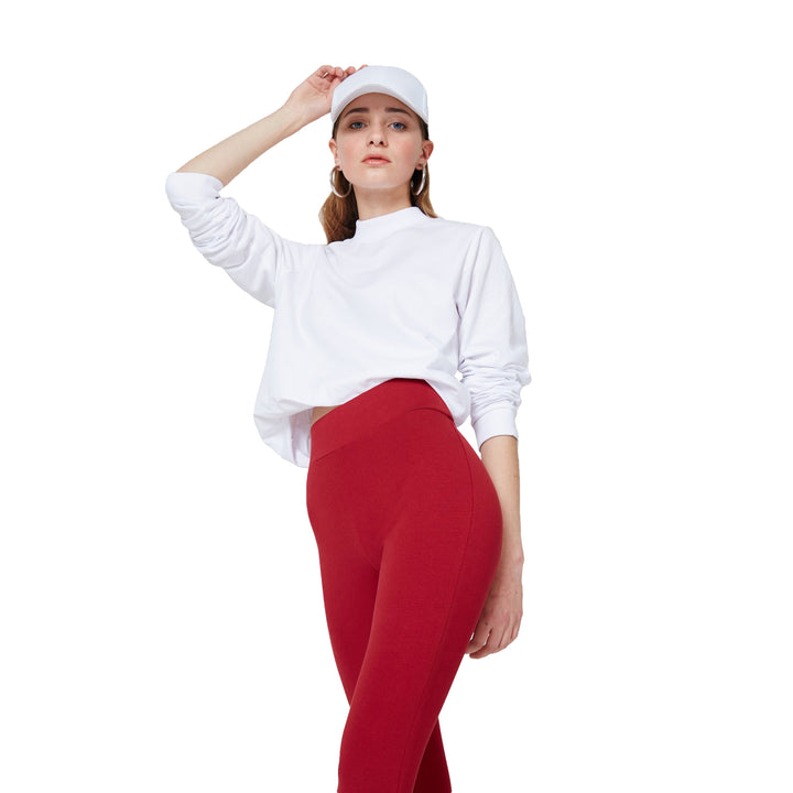 FashionTight Red Classic High Waisted Leggings