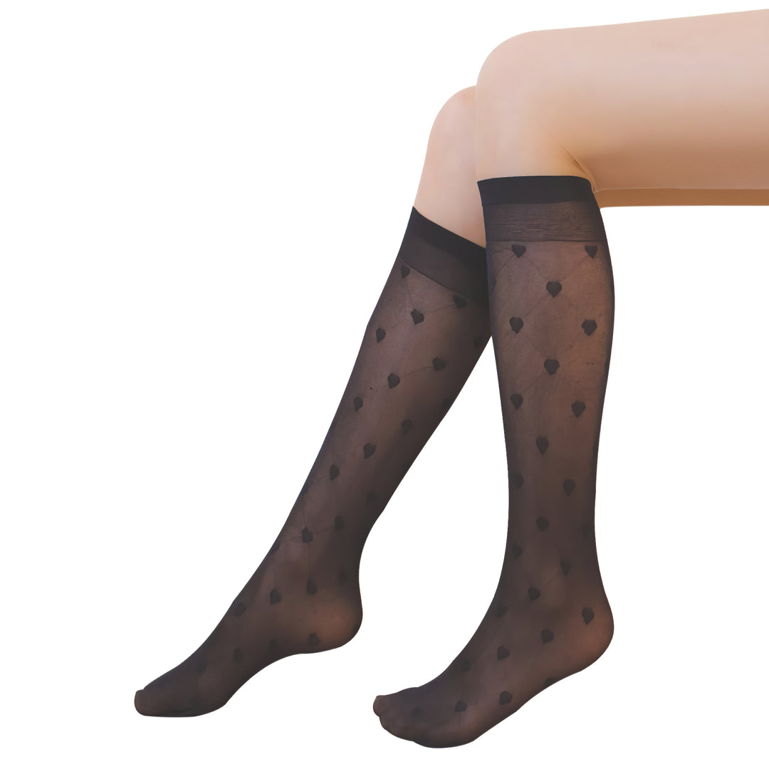 Daymod Heart Knee Highs Socks