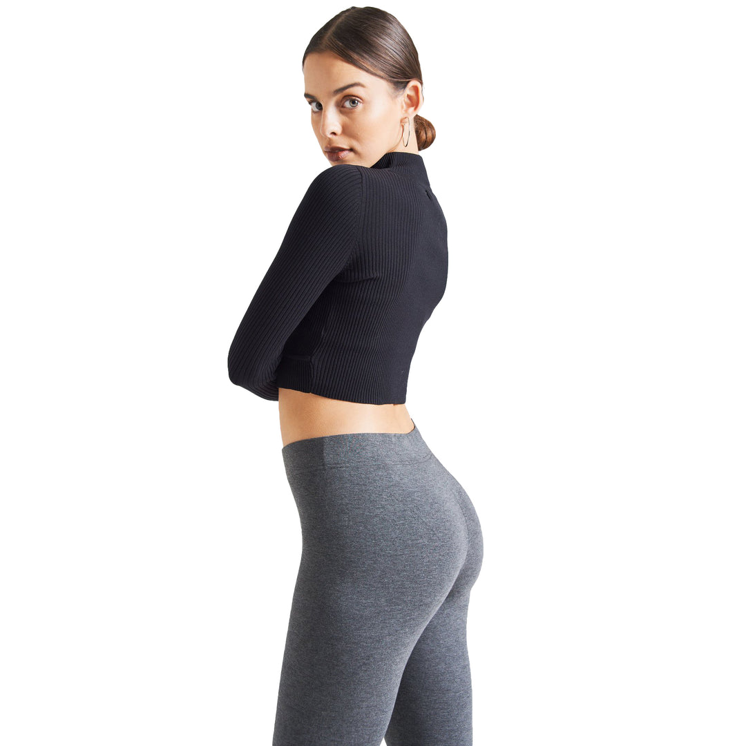 FashionTight Dark Grey Basic Full Length Leggings