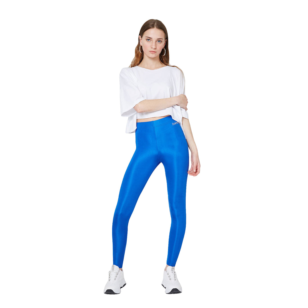 FashionTight Dark Blue Shiny Leggings