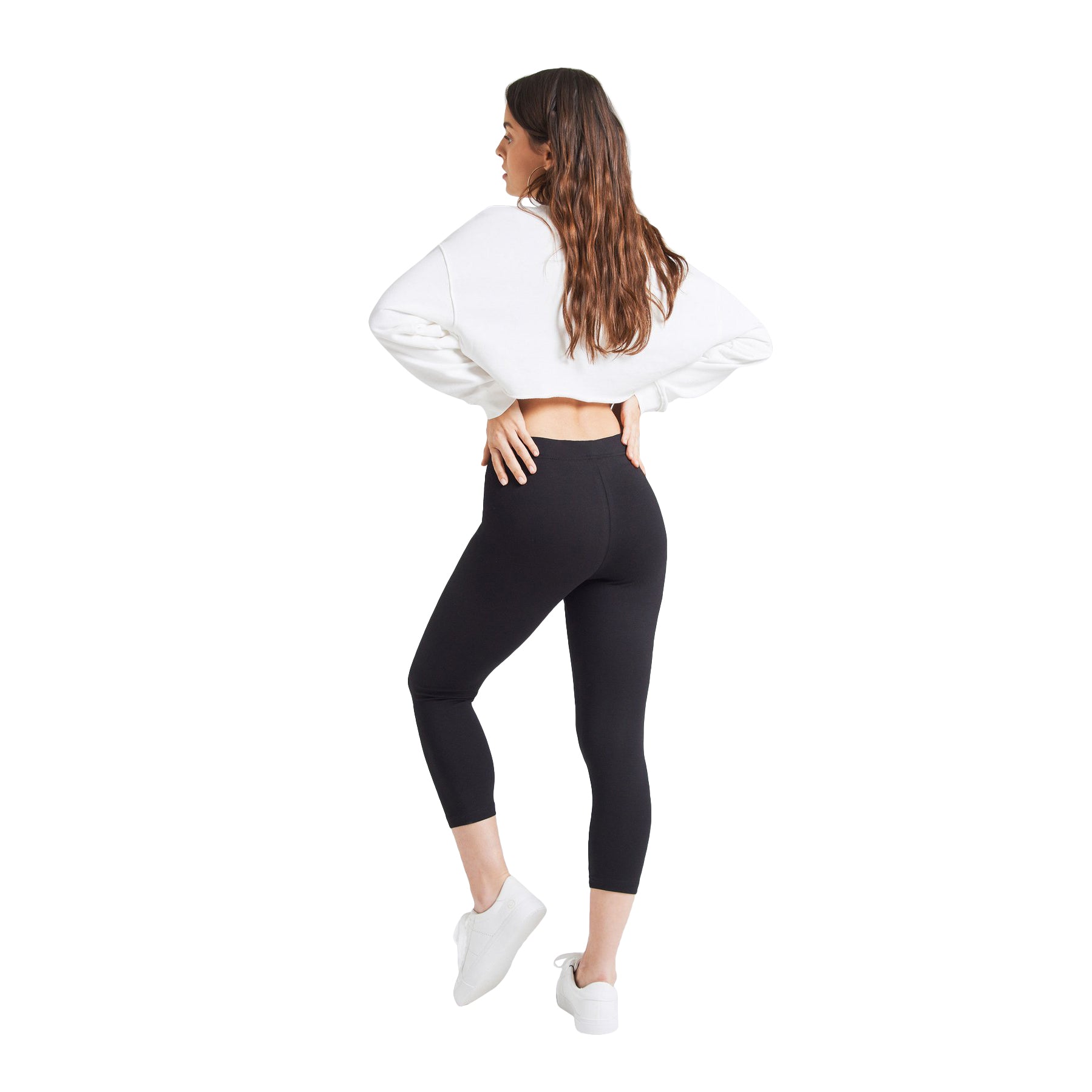 FashionTight Black Classic High Waisted Cropped Leggings